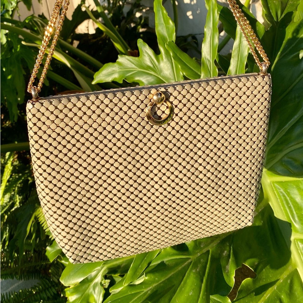 Vintage Art Deco Whiting and Davis Metal Mesh Evening Purse VTG Artsy